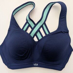Victoria's Secret Underwire High Impact Sports Bra Navy Blue 34C